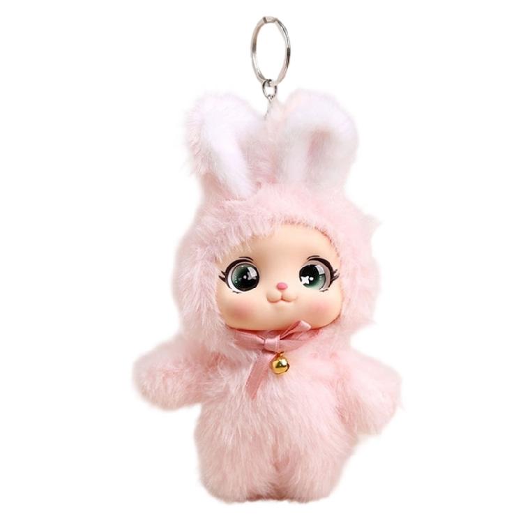 

Trendy Resin Key Chain keyring Charm With Unique Doll Shape Creative Key Accessory For Gifts Or Personal Collection розовый