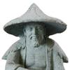 Fisherman Ornament Resin Unique Light Gray Old Man Fishing Statues for Rock Garden Ecological Fish Tank Micro Landscape