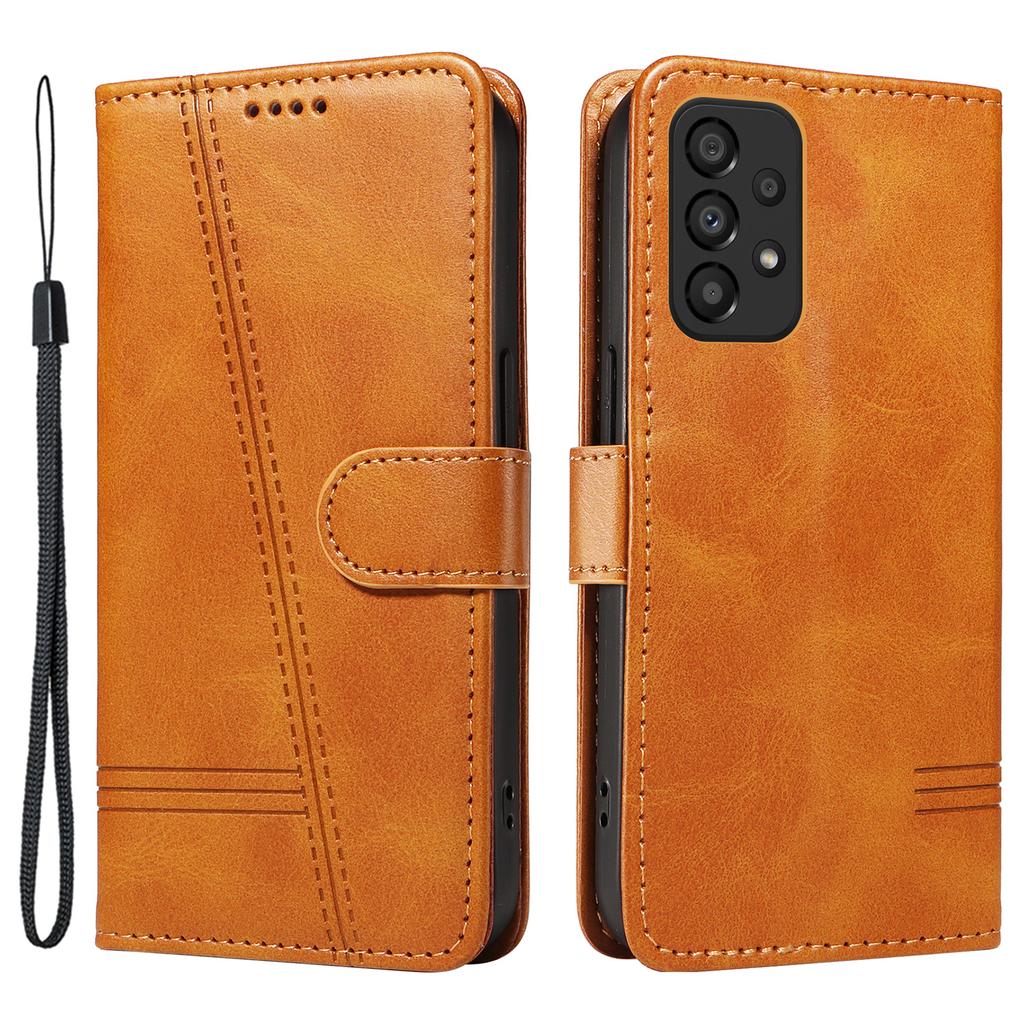 For Samsung Galaxy A53 5G Wallet Case T-Shaped Lines Leather Phone Cover