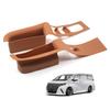 Kasinfly Door Switch Rubber Mat for Toyota Alphard 40 Driver and Passenger Door Pocket Interior Custom Part for Toyota Noise Small Item Brown Series,