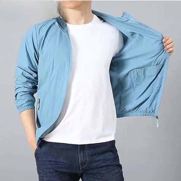 Letná ochranná bunda pre mužov proti UV žiareniu Ultratenká priedušná vonkajšia rýchloschnúca vetrovka Prenosné športové oblečenie Bunda s kapucňou