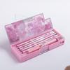 Quicksand Hot Beautiful Stationery Plastic PenBox Cute School Cartoon Pencil Case Multifunctional Design Luxury ForGirls Forkids