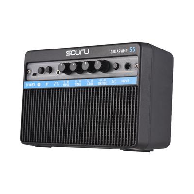 Scuru 16W Small Electric Guitar Amp Portable Guitar Practice Speaker Built-in Distortion Effect