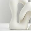 Yousheng 2 Pcs/Set Ceramic Vases Irregular Circular Cross Modern Boho Vase Minimalist Nordic Style Flower Vase for Tabletop Shelf Home Decor