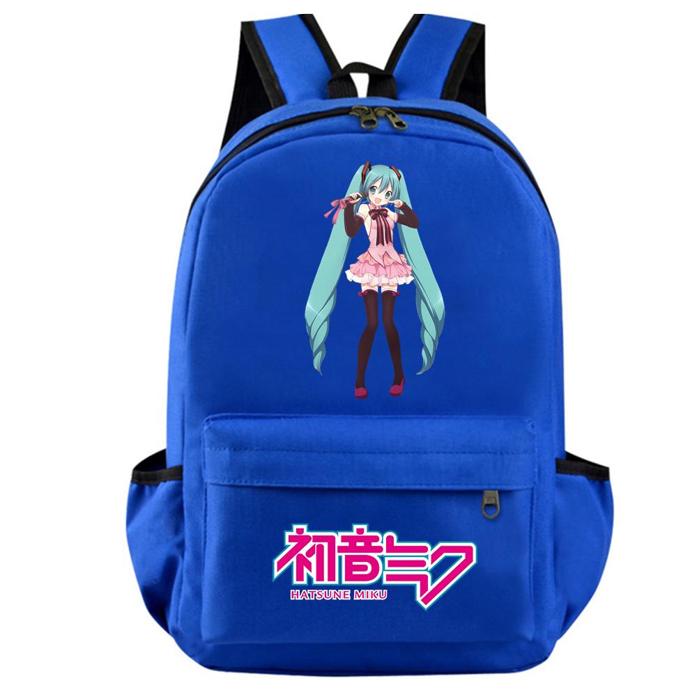 Anime Kreslený Batoh s Potiskem Hatsune Miku pro Teenagera Studenta Dívku Chlapce Školní Taška Velkokapacitní Vodotěsná Cestovní Taška Dárek