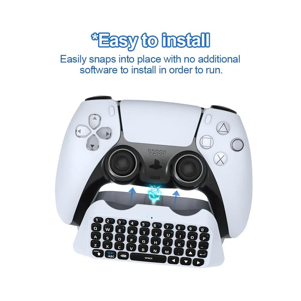 For SONY PS5 Dual Sence Joystick Wireless Bluetooth Controller Chat Pad Keypad for Playstation 5 Gamepad Mount Built-in Speaker