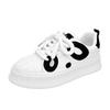 Black and White Biscuit Shoes Internet Celebrity White Shoes Men's 2025 Spring Big Head Thick Sole Ugly Cute Shoes Versatile Breathable Board Shoes