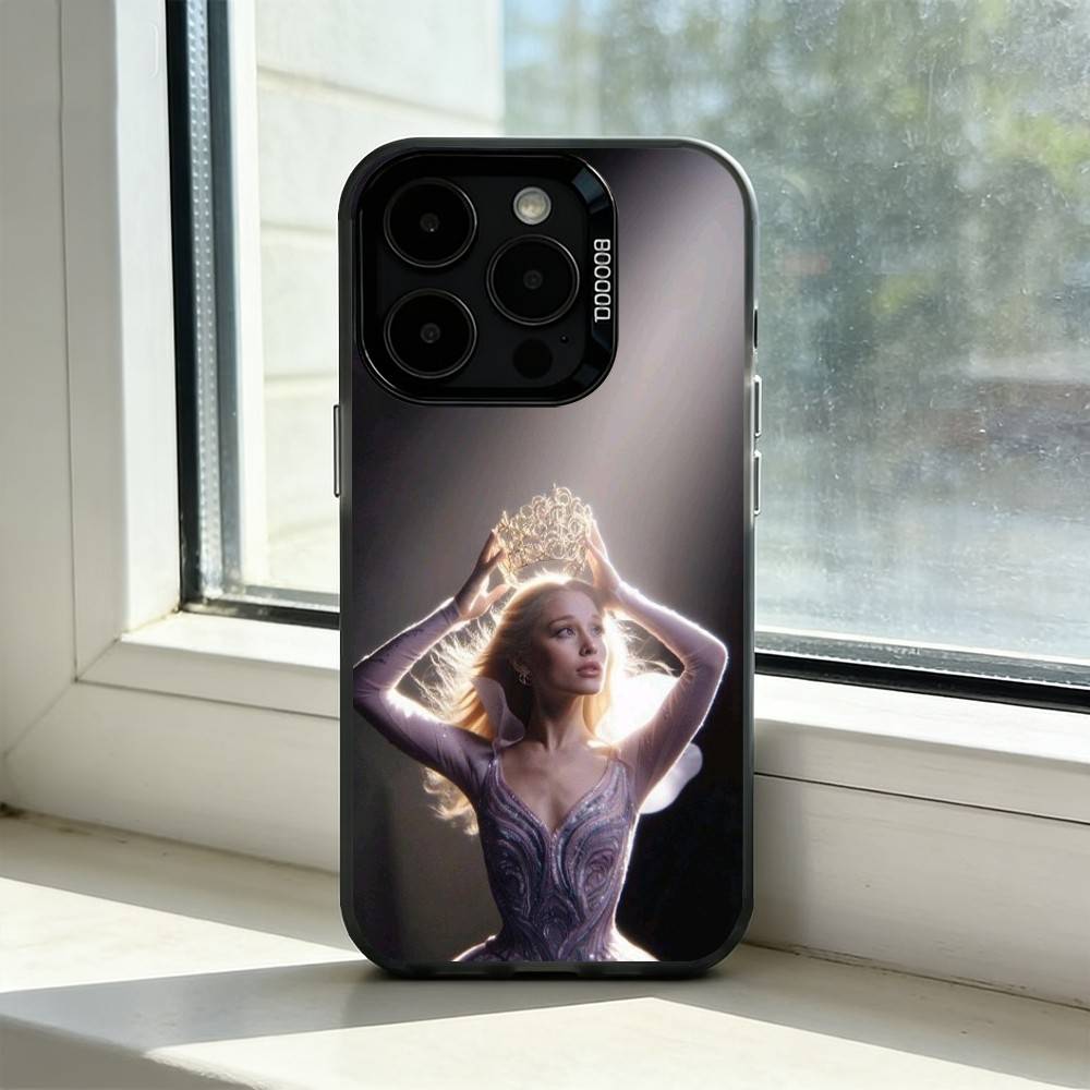 Ariana G-Grande Singer Phone Case For iPhone 17,16,15,14,13,12,11 Plus,Pro Max,XS,Colorful Silver Phone Case Funda Cover