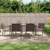 VidaXL Garden Dining Set 7 Pcs Cushions Wicker Steel 3186949