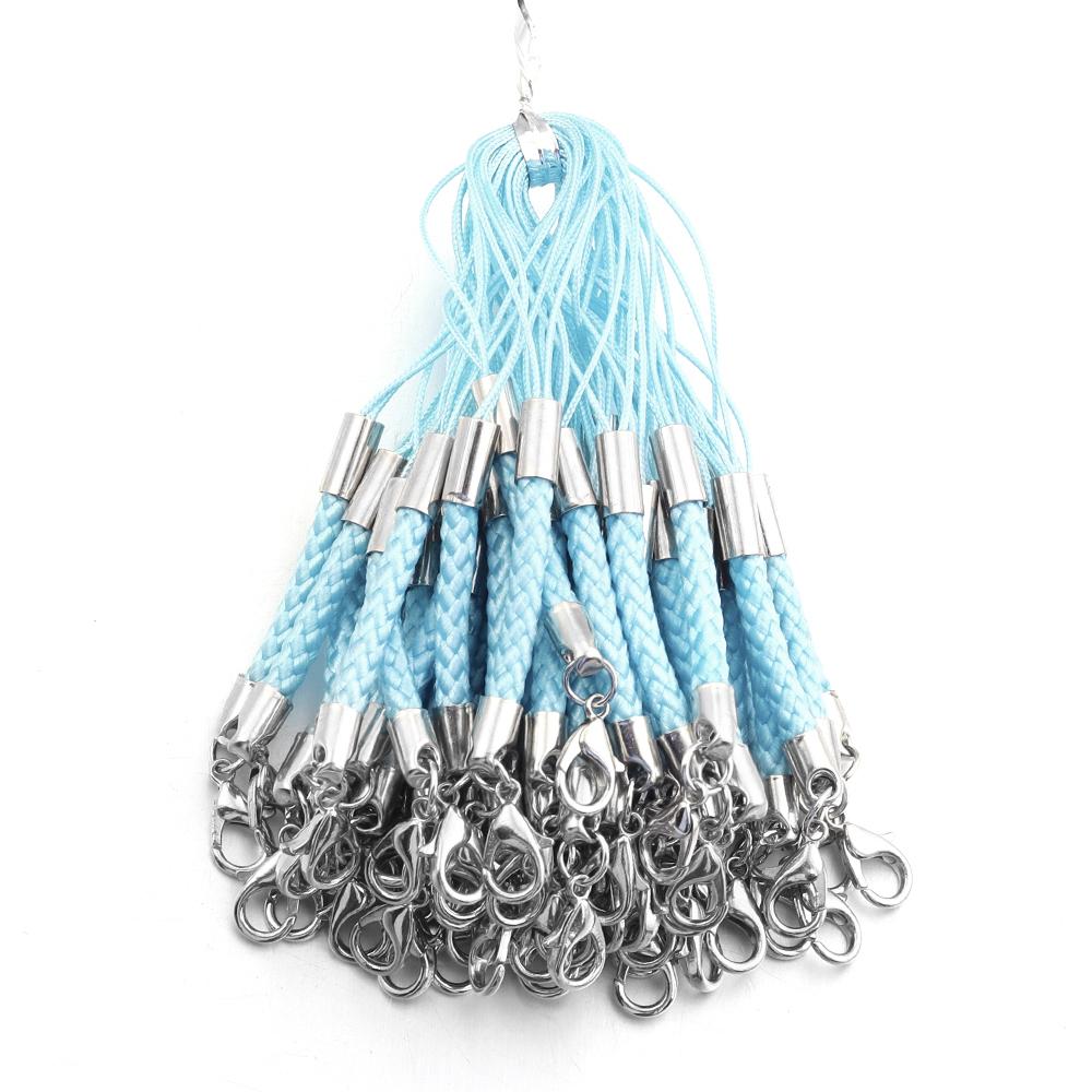 10pcs Lanyard Strap Cord Braided Keychain Rope With Lobster Clasp For Jewelry Making DIY Key Phone Chain Pendant Keyring Finding