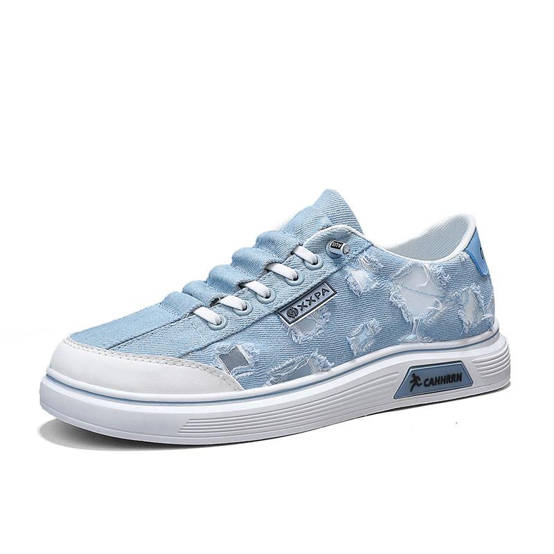 Fashion Unisex Canvas Slip-On Flat Bottom Shoes Summer Breathable Casual Rubber Sole Adult Footwear Fashionable Trendy White Sneakers