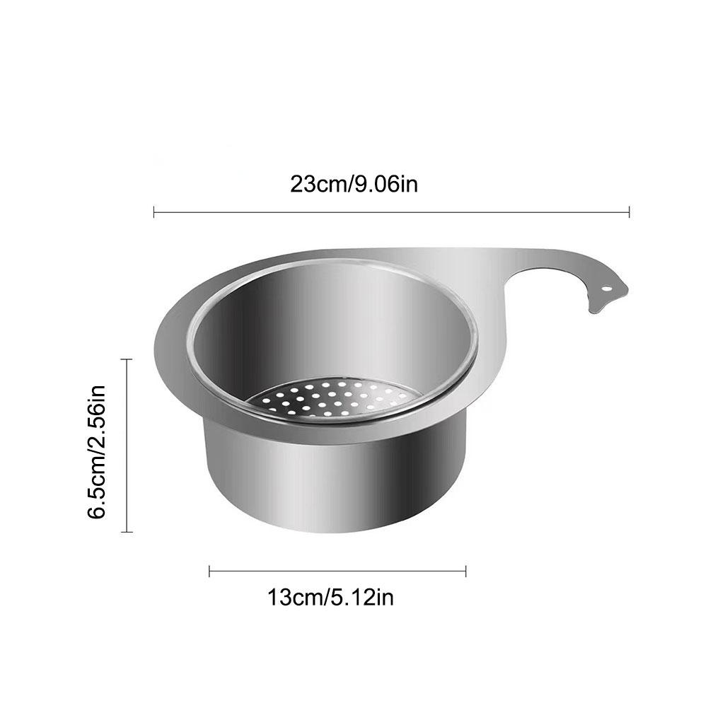 1/2 PCS Stainless Steel Swan Sink Removable Strainer Basket Kitchen Filter Basket Hanging Drain Rack Wet & Dry Drainage Racks