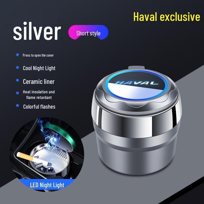 Premium 7-Color Ambient Car Ashtray Light for Haval Models H6, Big Dog, H5, M6, SH9, H4, Chitu F7, XH2