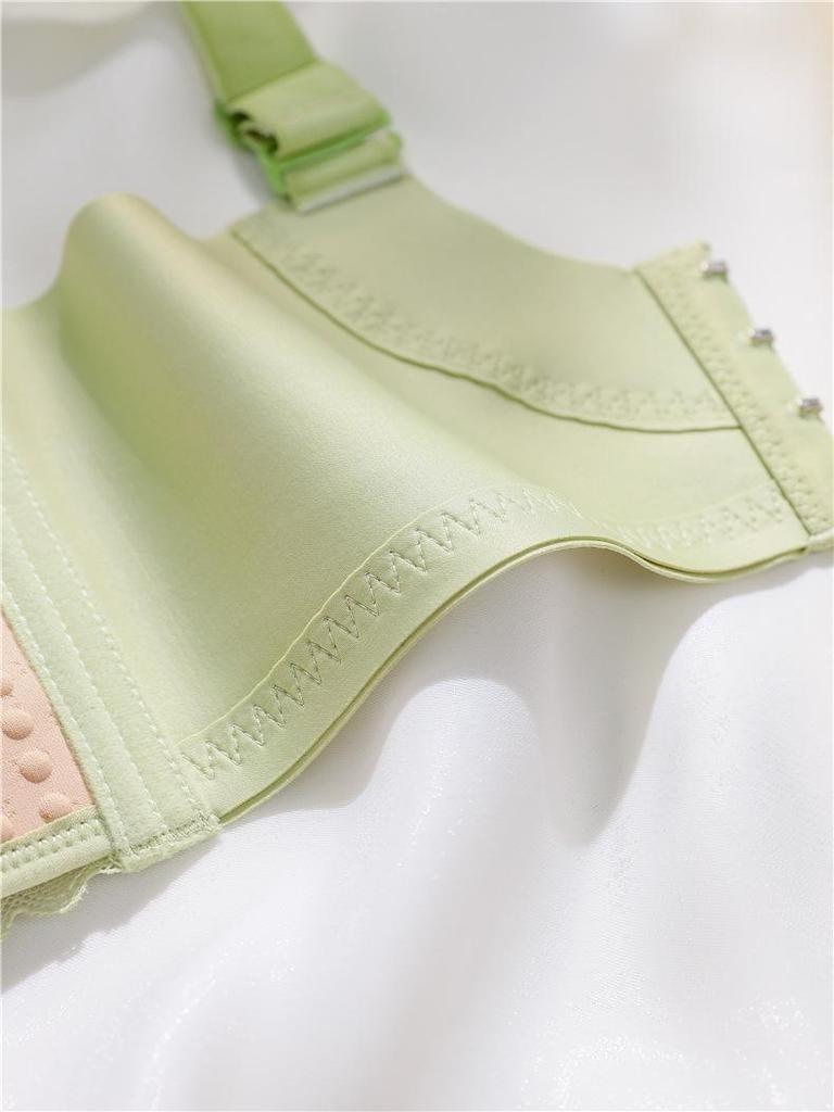 Women's Wire-Free Lace Push-Up Bra: Anti-Sagging, Side Support, Adjustable Fit, Minimizes Look of Large Breasts