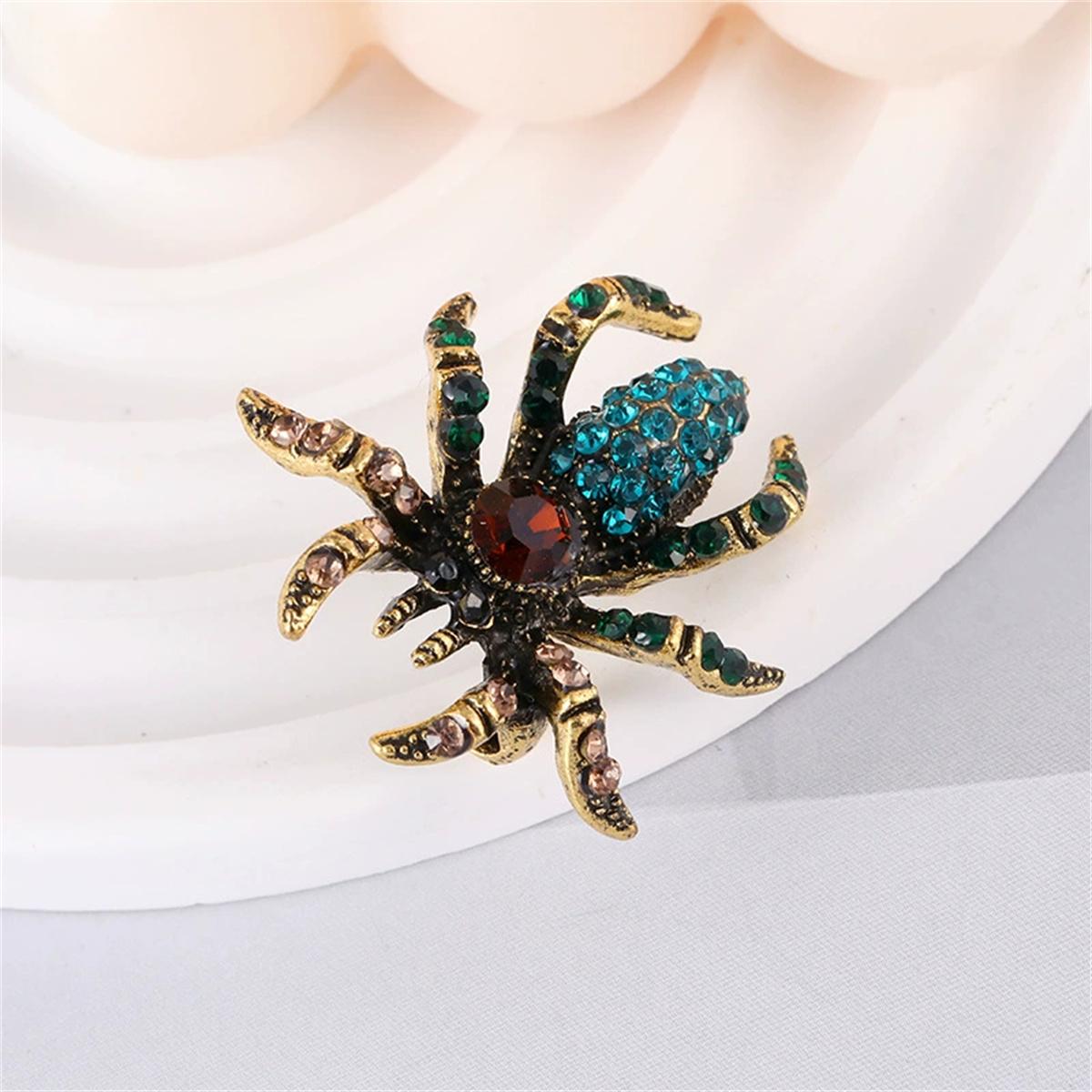 Retro Personalized Spider Broch Personalized Y2k Cool Insect Pin Charm Trendy Jewelry Accessories Party Halloween Gift Souvenir