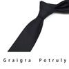 Houndstooth Plaid Coffee Gray 6cm Tie Men's Retro Casual Fashion