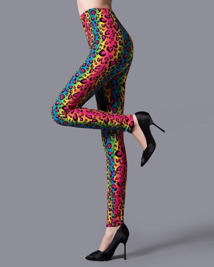 Leggings Skinny Leopardati Vita Alta Comodi ed Eleganti Vendita Calda Elasticizzati da Donna