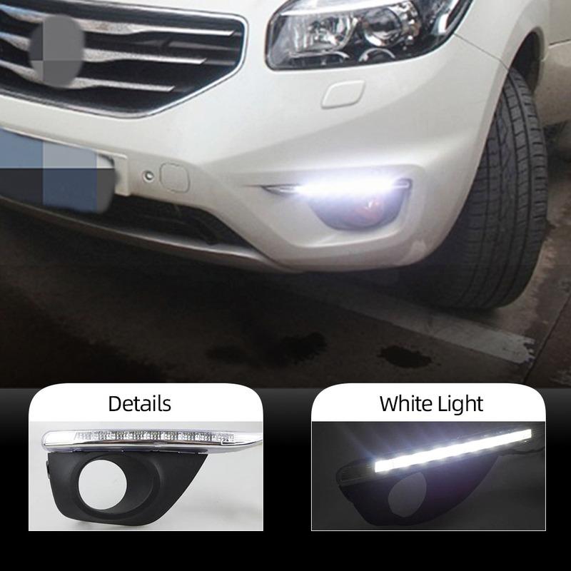 Car Flashing 1 Pair DRL LED Daytime Running Light Warning Light Fog lamp Car Accessories For Renault koleos 2011 2012 2013 2014