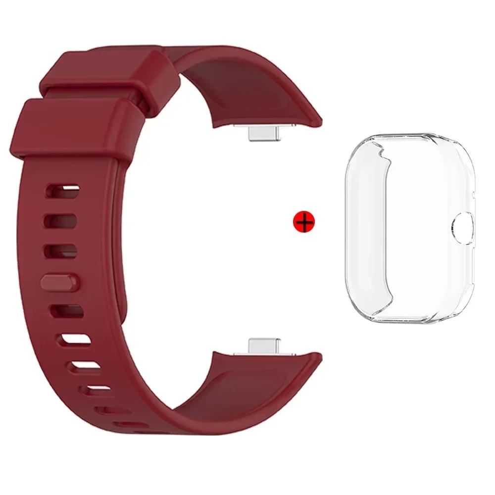 Watchband + Case For Xiaomi Redmi Watch 4 Strap Replacement Silicone Strap For Xiaomi Redmi Watch4 Correa Bracelet Cases Cover