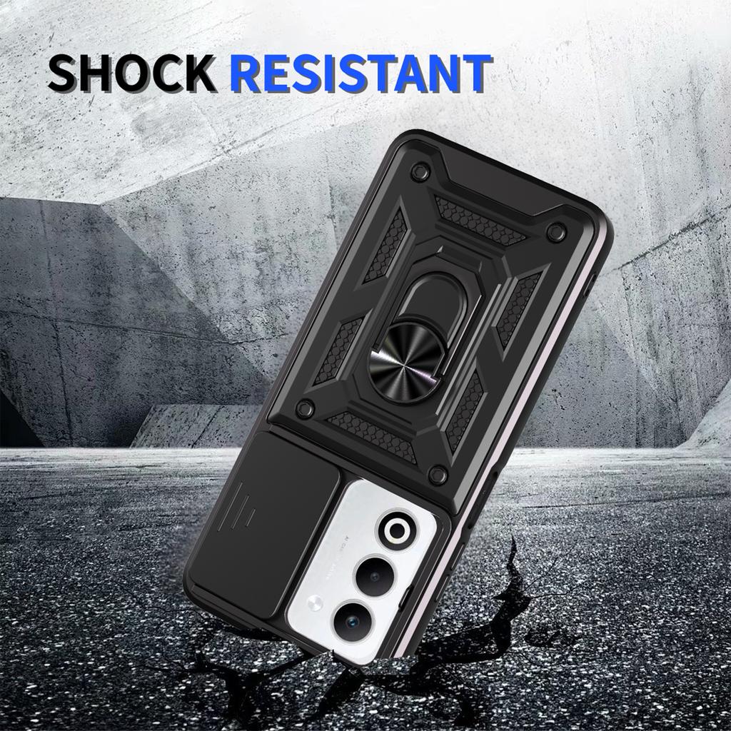 A5 A5X Armor Case For OPPO A5 5G 2025 Case A5X 4G 5G Shockproof Slide Lens Protector Phone Cover For OPPO A5X Case With Ring