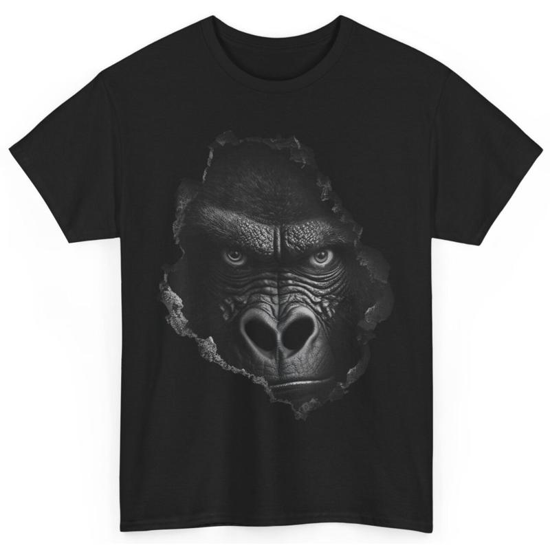 Gorilla Face Wall Print Animal Art Animal Lovers Gorilla T Shirt S разноцветный