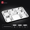 LiJia 304 Stainless Steel Compartmented Meal Tray