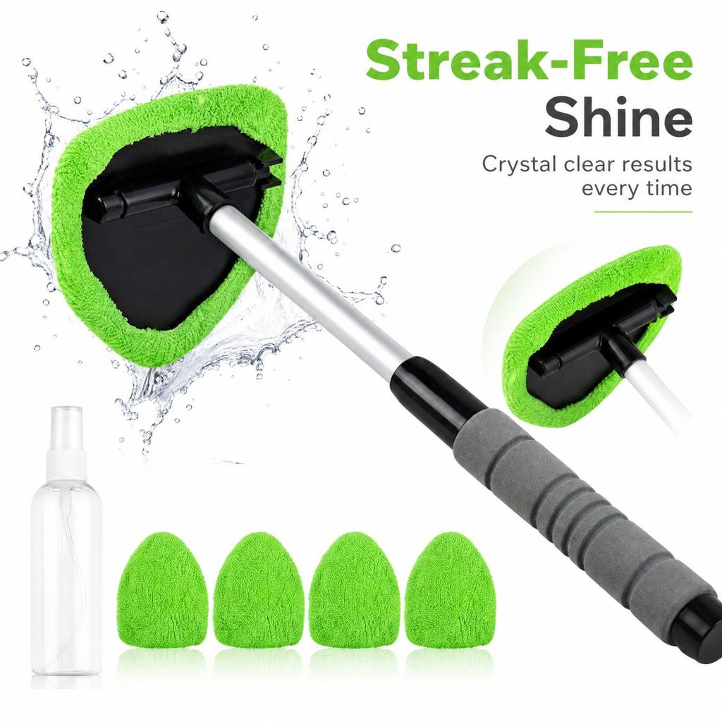 Car Cleaning Brush Set, Extendable 6-Piece Cleaning Kit for