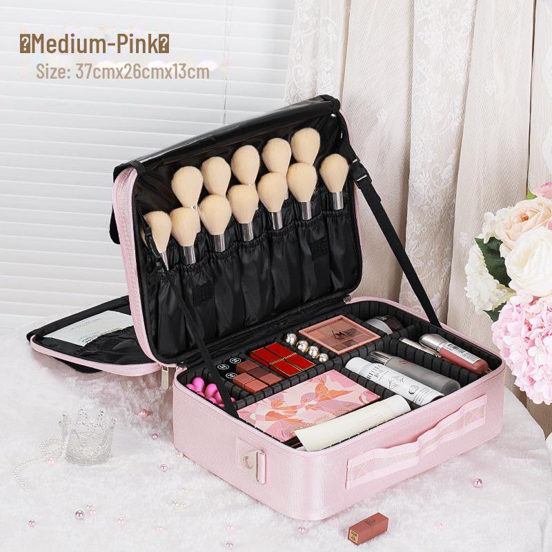 Women's Large-Capacity Portable Cosmetic Bag - Professional Makeup Artist Storage and Tattoo Tool Organizer