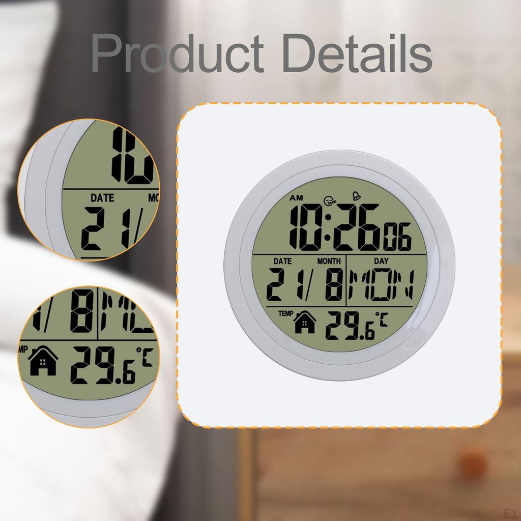 Alarm Clock / Round Lightweight Wall with Snooze Function for Office And Kitchen