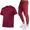 Men's Fashion Short Sleeved Long Pants Set Teenagers' Running Outdoor Sports Two-piece
