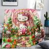 1PC Hello Kitty Cute Print Flannel Blanket, High quality All Seasons, Home Decor, Warmth and Comfort, Perfect for Christmas Gifts