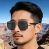 KAJILA 2026 Men's Retro Square Frame Polarized Sunglasses with Double Bridge Sun Protection