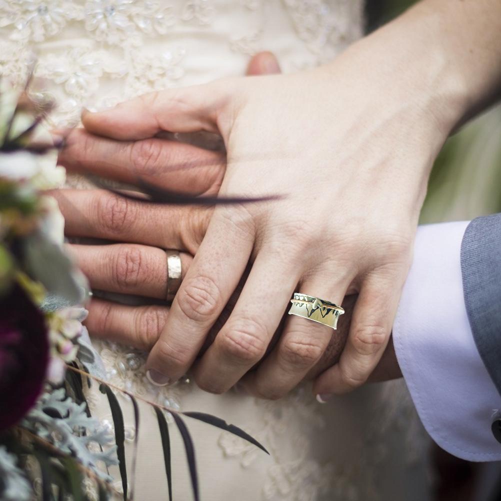 Obracający się pierścień Pierścień inspiracji Pierścień górski Pierścień do medytacji Pierścień inspiracyjny Pierścień na Dzień Matki Biżuteria Prezent dla kobiet