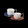 Wedgwood Golden Age Gilded Red & Midnight Blue Cup & Saucer Set