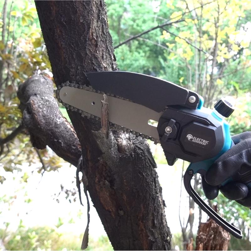 1700RPM 6 Inch Mini Li-Ion Electric Chainsaw One Hand Portable Electric Saw Fit 18V Makita Battery (No Battery)