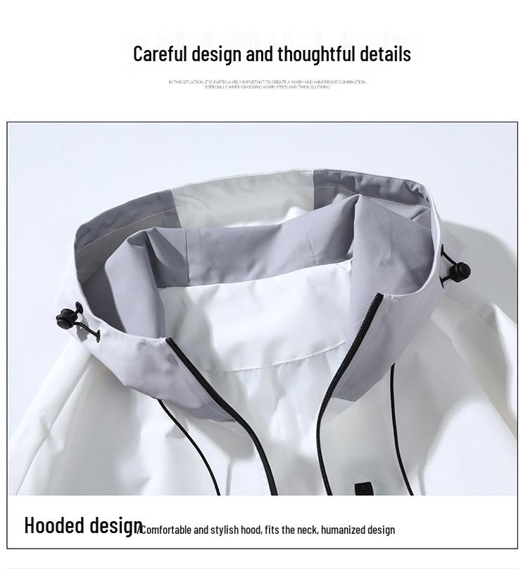 2025 Men's Casual Hooded Windbreaker Jacket - Spring/Autumn Trend