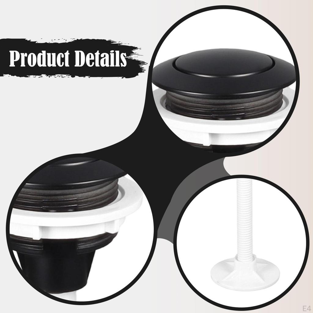 Tlačítko splachování WC Snadná instalace Univerzální, Kulaté, Jedno stisknutí Tlačítko nádržky, Náhradní díly