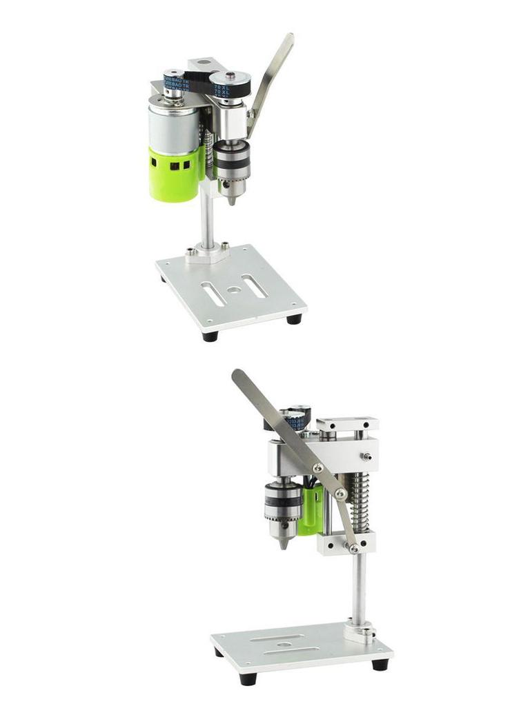 Compact Desktop Variable Speed Precision Electric Drill with Miniature Stand for Household Use