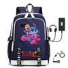 Large Capacity Backpack Printed Student USB School Bag