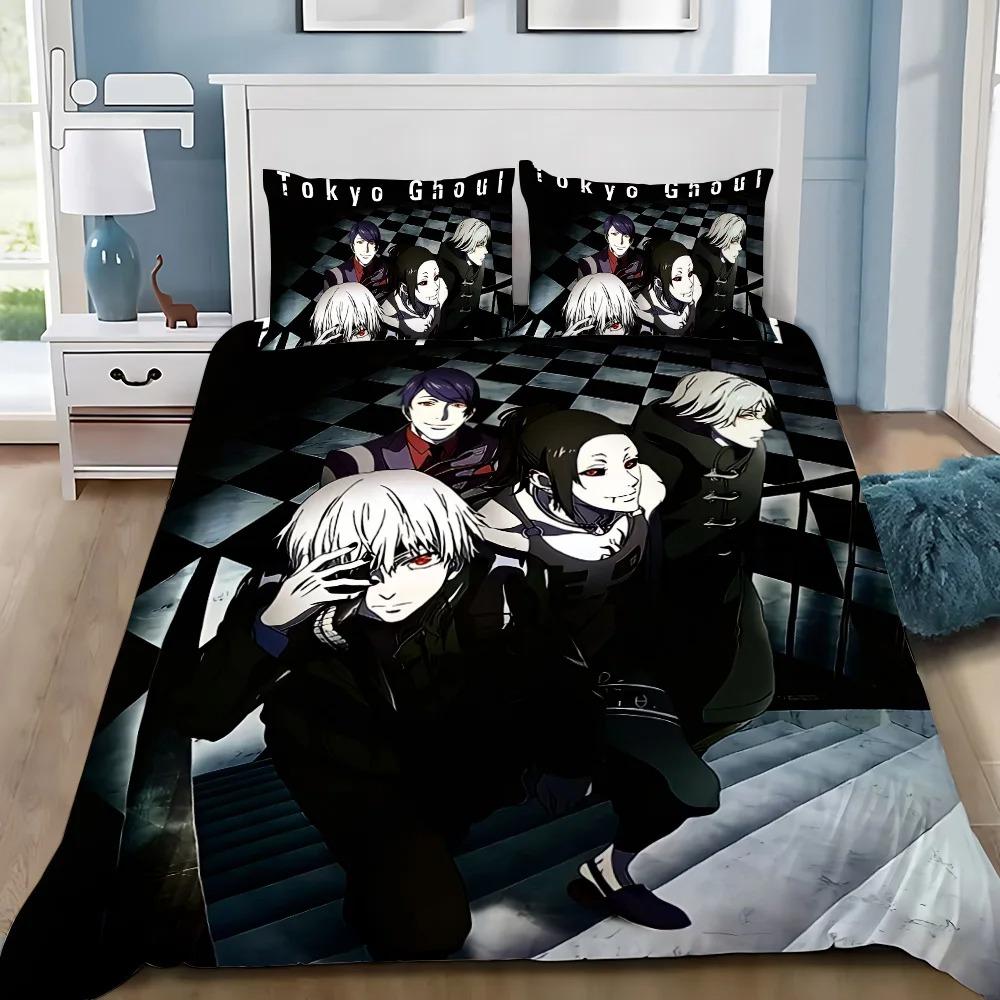 Anime T-Tokyo G-Ghoul Povlak na peřinu Povlak na polštář Sada povlečení Pro dospělé Dítě Chlapec Dívka Dekorace ložnice Děti Jednolůžko Dvojlůžko Velká velikost Dárek