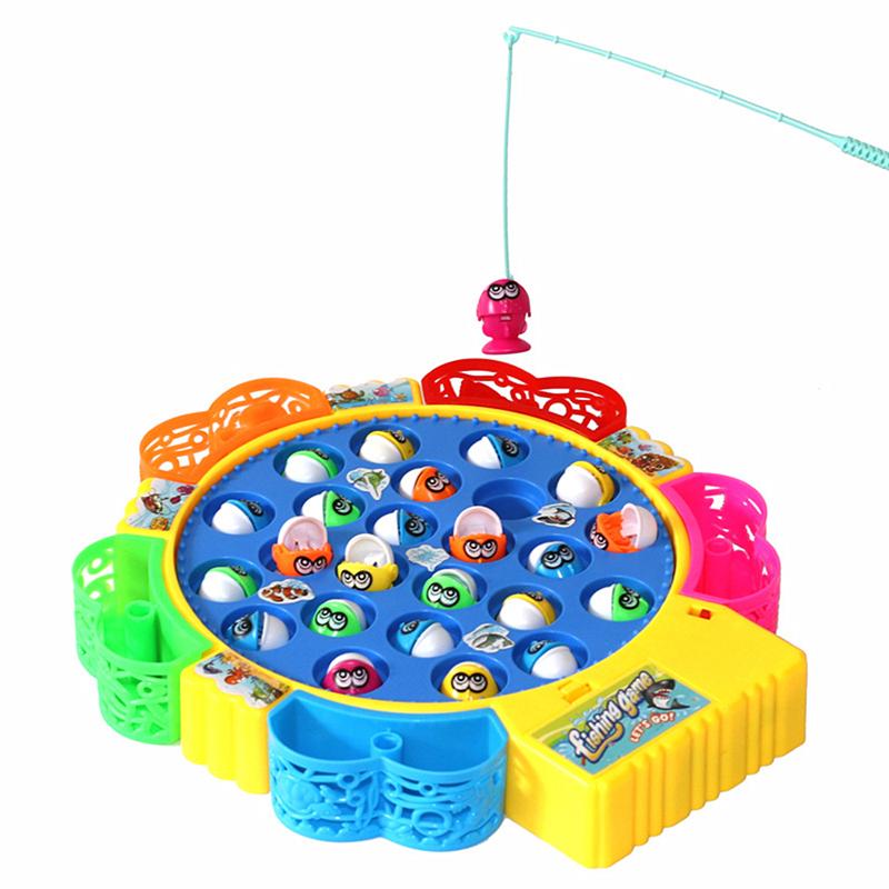 Parent-Child Interactive Toy Children Electric Rotating Fishing Disc Puzzle Toy 