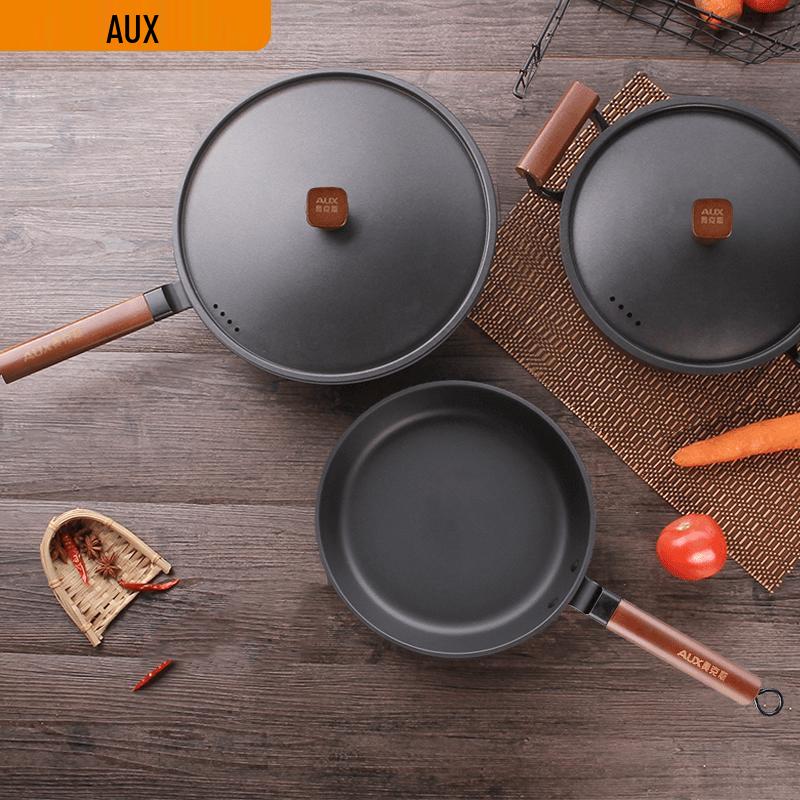 AUX Ancient Wrought Iron 3-Piece Cookware Set