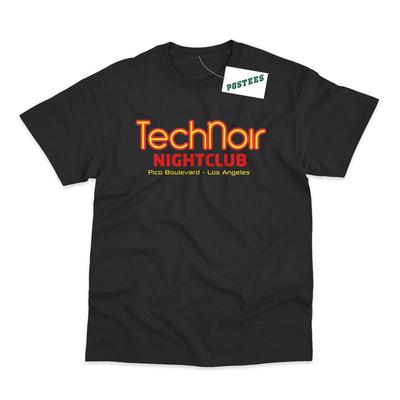 Tech Noir Nachtclub Inspiriertes T-Shirt mit Terminator-Aufdruck
