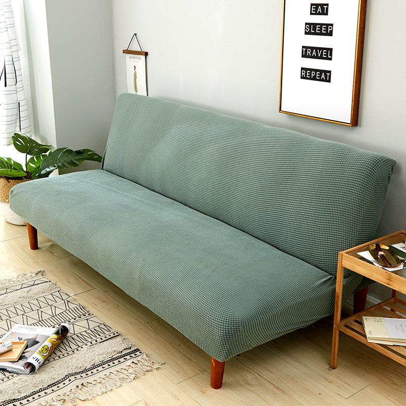 Velvet Full Covered Sofa Mattress Cover Simple Folding Without Armrest Stretch Sofa Cover Cover Fabric All-Inclusive Universal