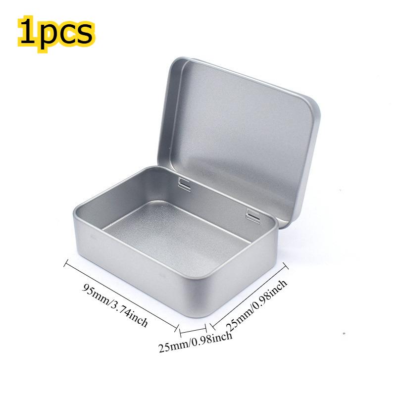 1Pcs Tin-Plated Slide Cover Storage Box Mini Metal Box Wedding Jewelry Pill Cases Portable Boxes Container Cosmetic Organizer