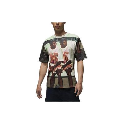 Flight Series Colorblock Character Graphic Print Round Neck Short Sleeve T-Shirt SS24 Men Tops Sail FN5955-133