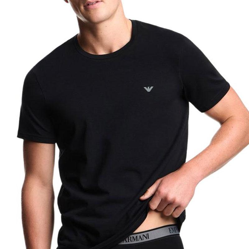 Emporio Armani Crew Neck Short Sleeve Sports T-Shirt Two Pack Men Tops EM000391-AF10776-MC028
