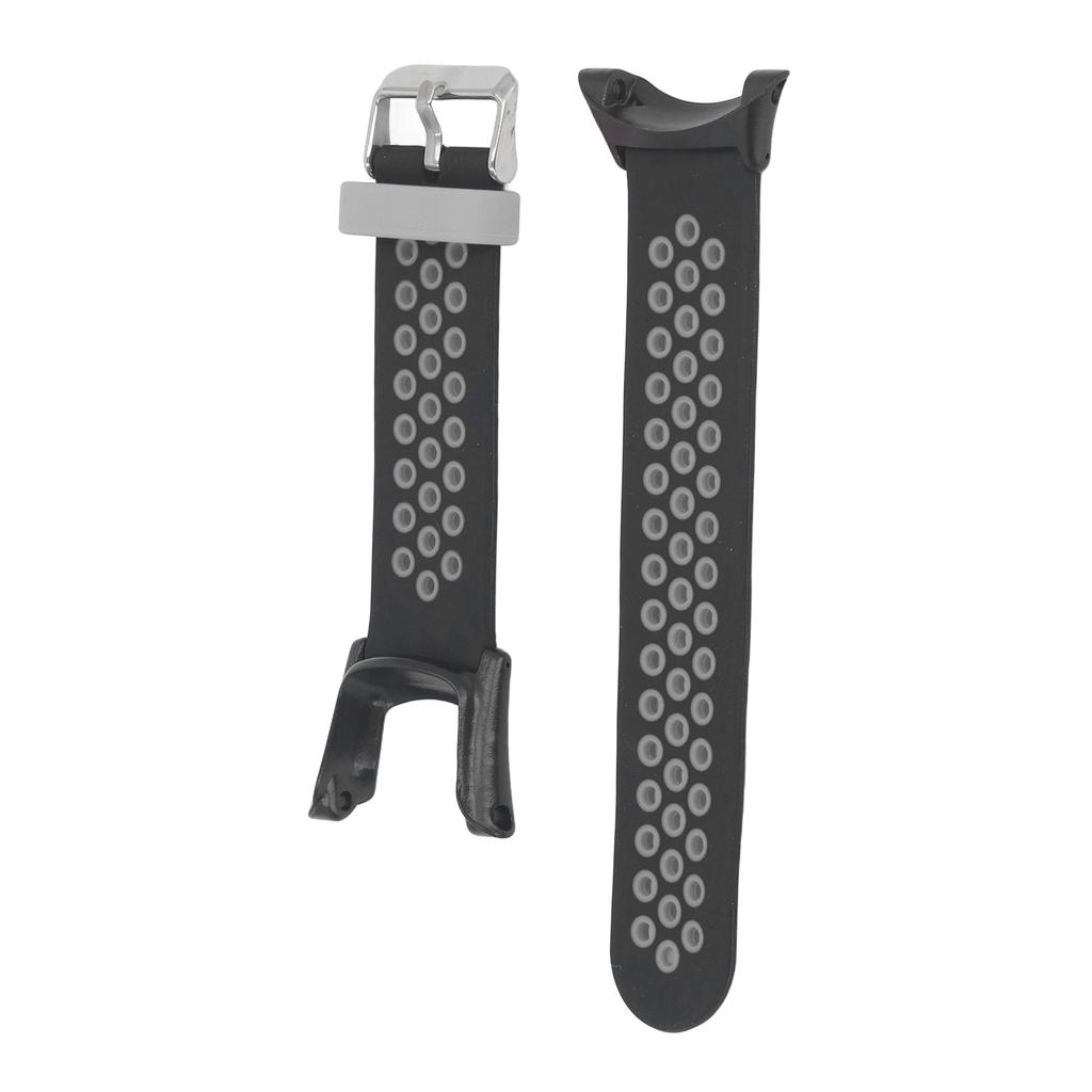 Silicone Quick Release Wristband Replacement Waterproof Accessory Silicone Watch Wristbands for SUUNTO AMBIT 1 Black Gray