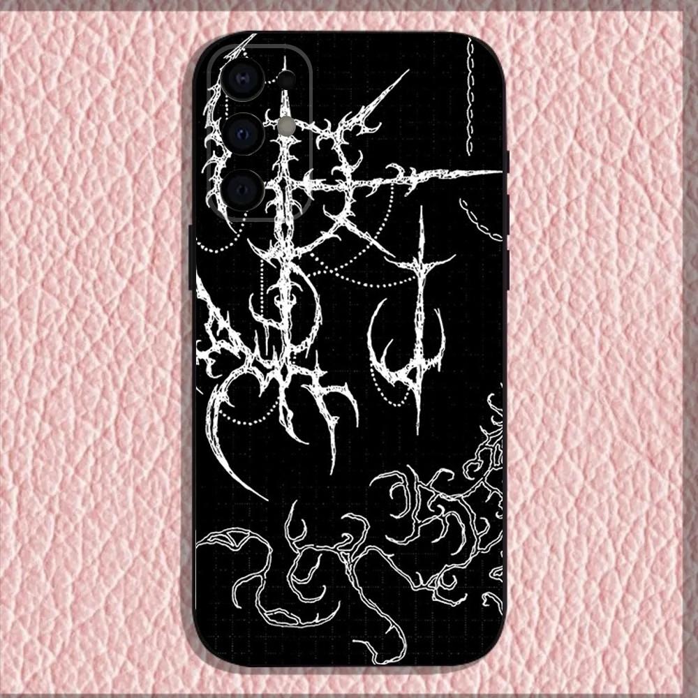 Gothic Cyber Sigil Phone Case For Samsung S25,S24,S21,S22,S23,S30,Ultra,S20,Plus,Fe,Lite,Note,10,9,5G Black Cover