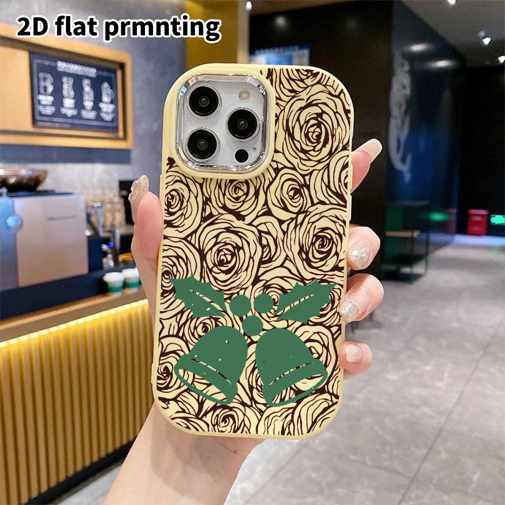 Phone case: 2D flat design suitable for iPhone 18, 17, 16, 15, 14, 13 Pro protective case, couple style, holiday theme, Christmas and Halloween gifts